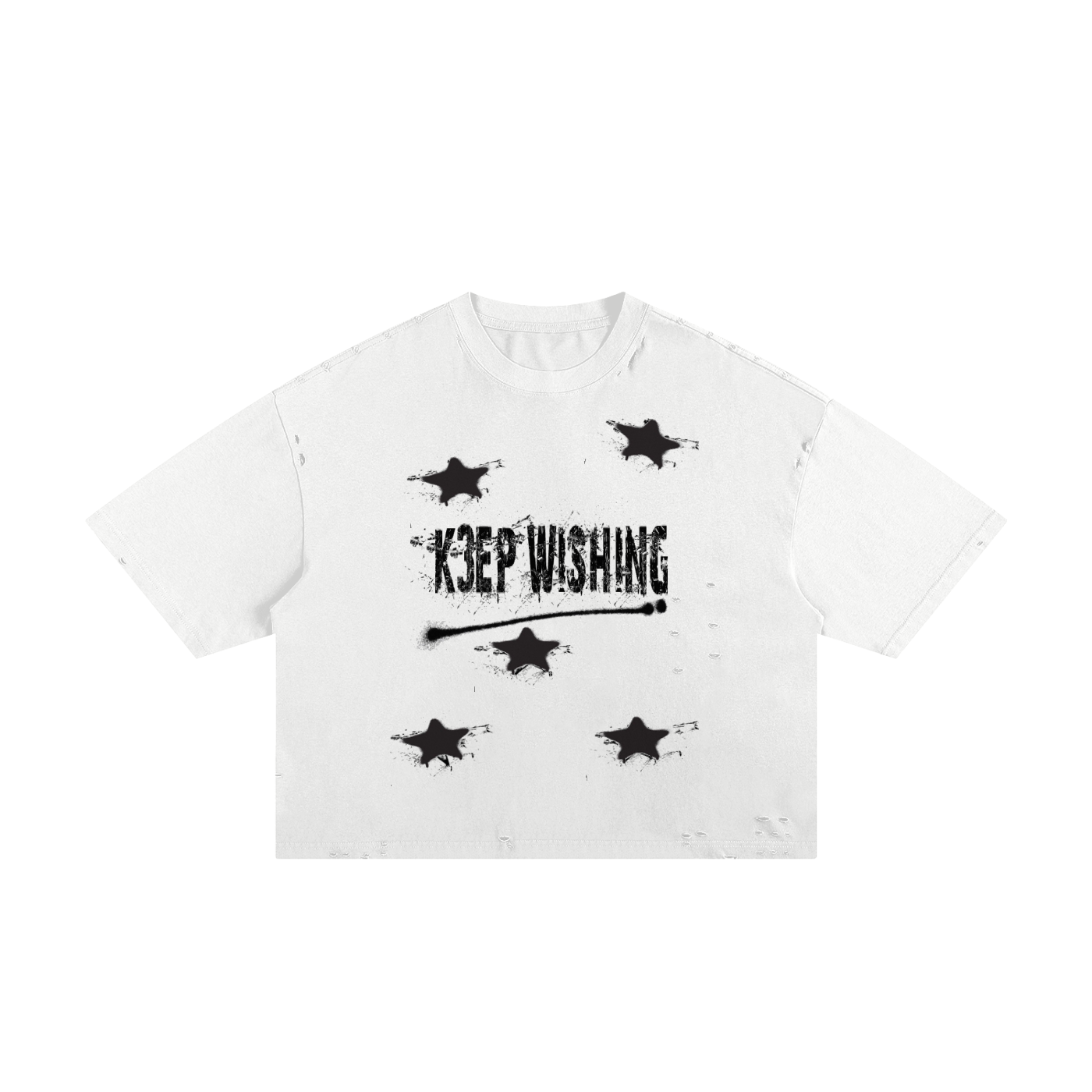 "Outlaw Graffiti" Boxy Distressed