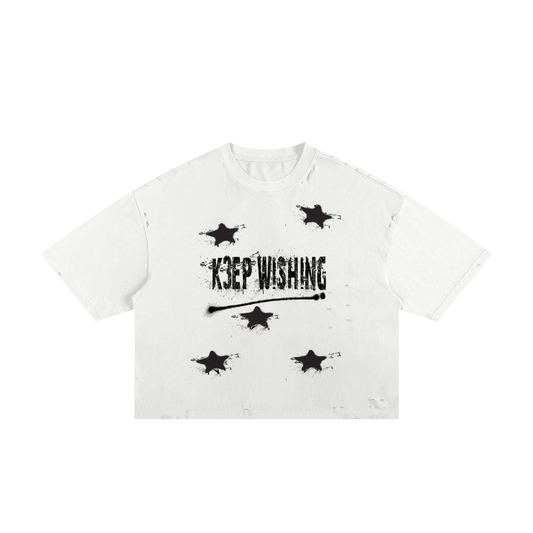 "Outlaw Graffiti" Boxy Distressed